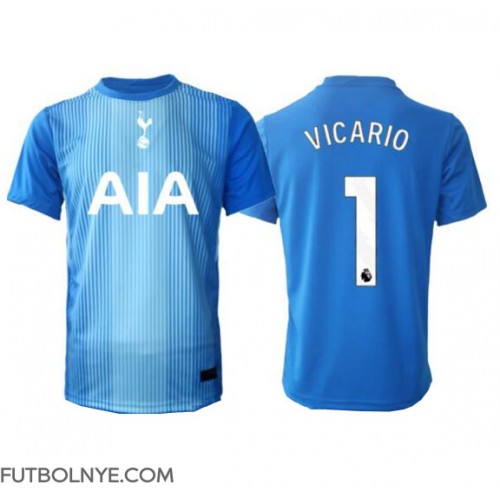 Camiseta Tottenham Hotspur Guglielmo Vicario #1 Portero Visitante Equipación 2025-26 manga corta